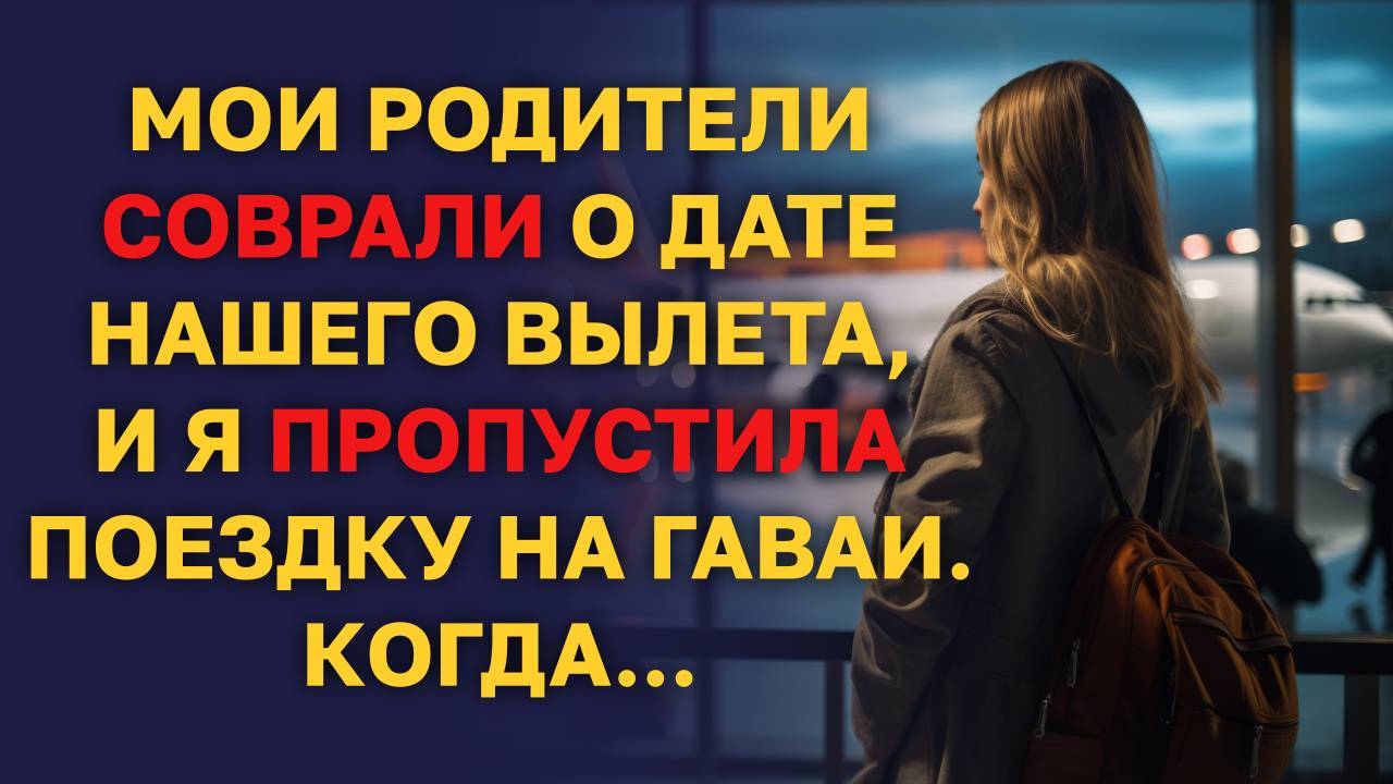 Мои родители соврали о дате нашего вылета, и я пропустила поездку на Гавайи. Когда...