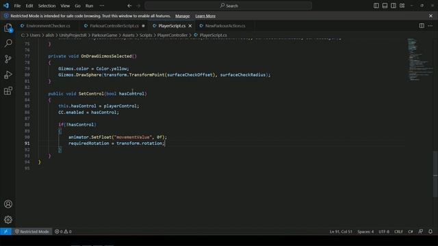 Динамическая система паркура Unity 3d Часть 23 (Исправление ошибок с прыжками в паркур) в Unity