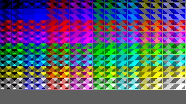 ZX4Sprite third demo - Available 4-color palettes - Gigascreen - ZX Spectrum
