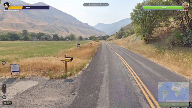 GeoGuessr. win with low hp