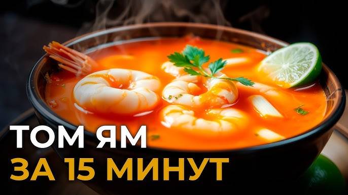 СУП ТОМ ЯМ шедевр ТАЙСКОЙ КУХНИ! Том Ям Кунг с креветками! Рецепт Том Ям! Как приготовить Том Ям!