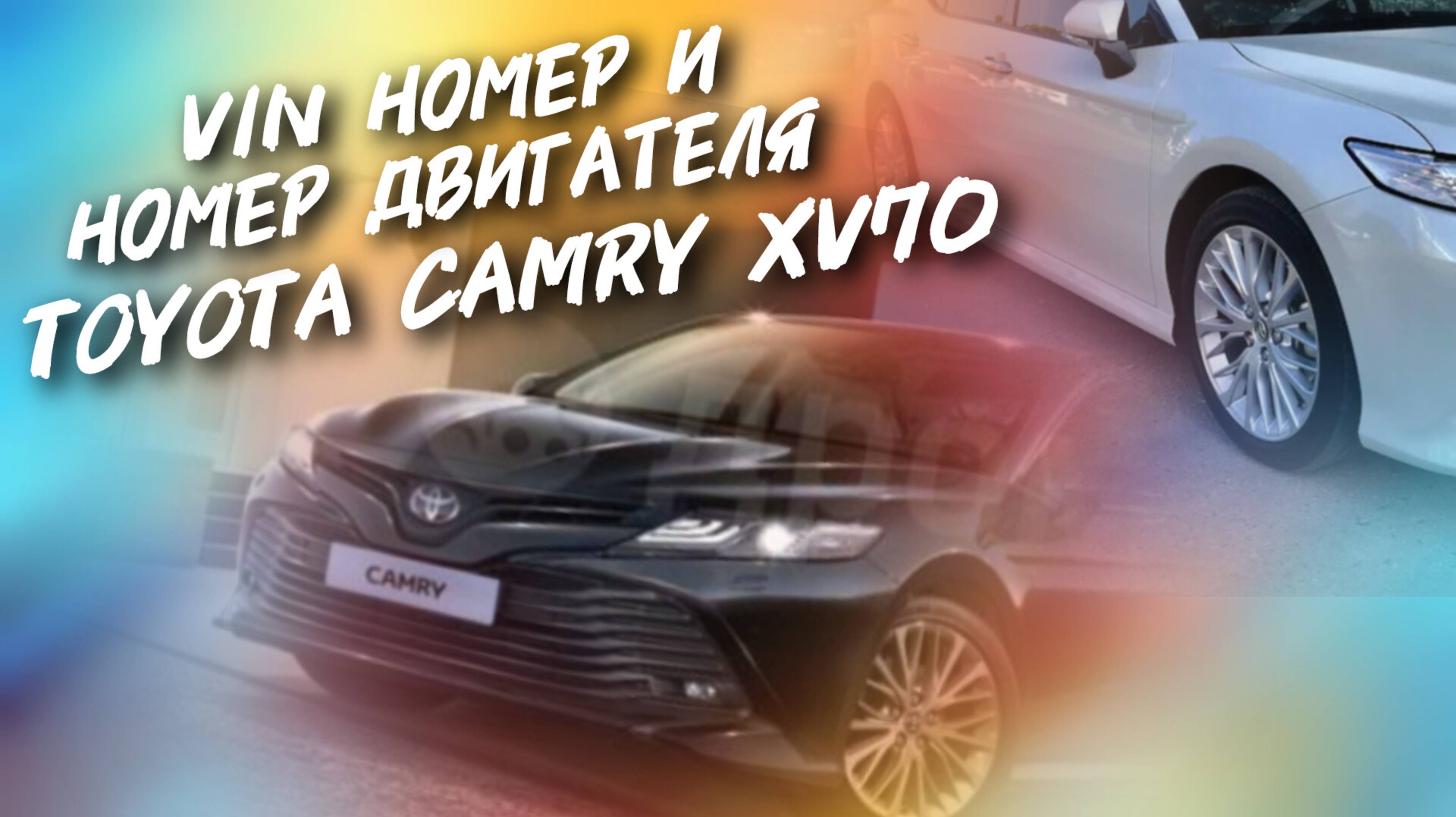 Toyota Camry xv70 VIN номер и номер двигателя #а30автоподбор