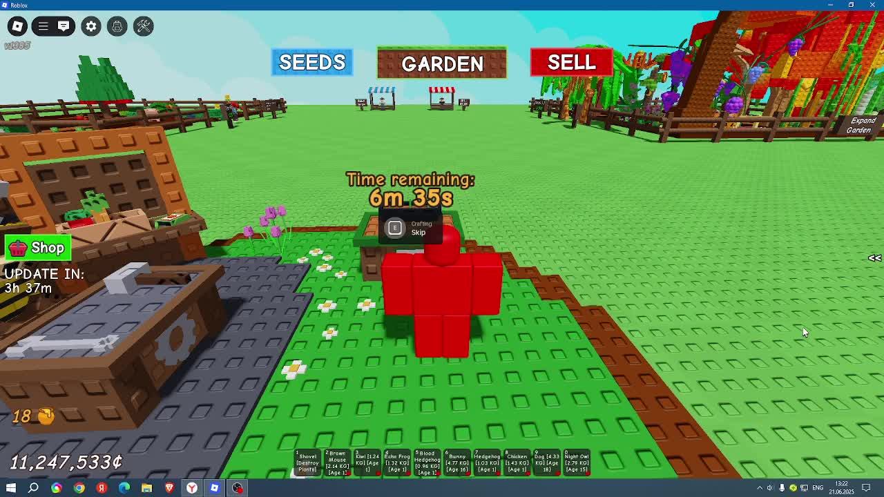 КРАФТ ПОДСОЛНУХА В GROW A GARDEN 3 hours