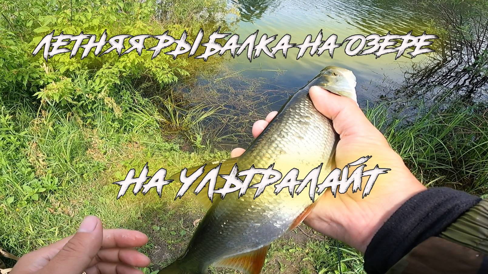 Летняя рыбалка на ультралайт. Неожиданно встретил жереха.