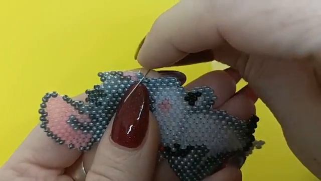 МЫШОНОК Кирпичное плетение Часть 3 от Светланы Литвиновой