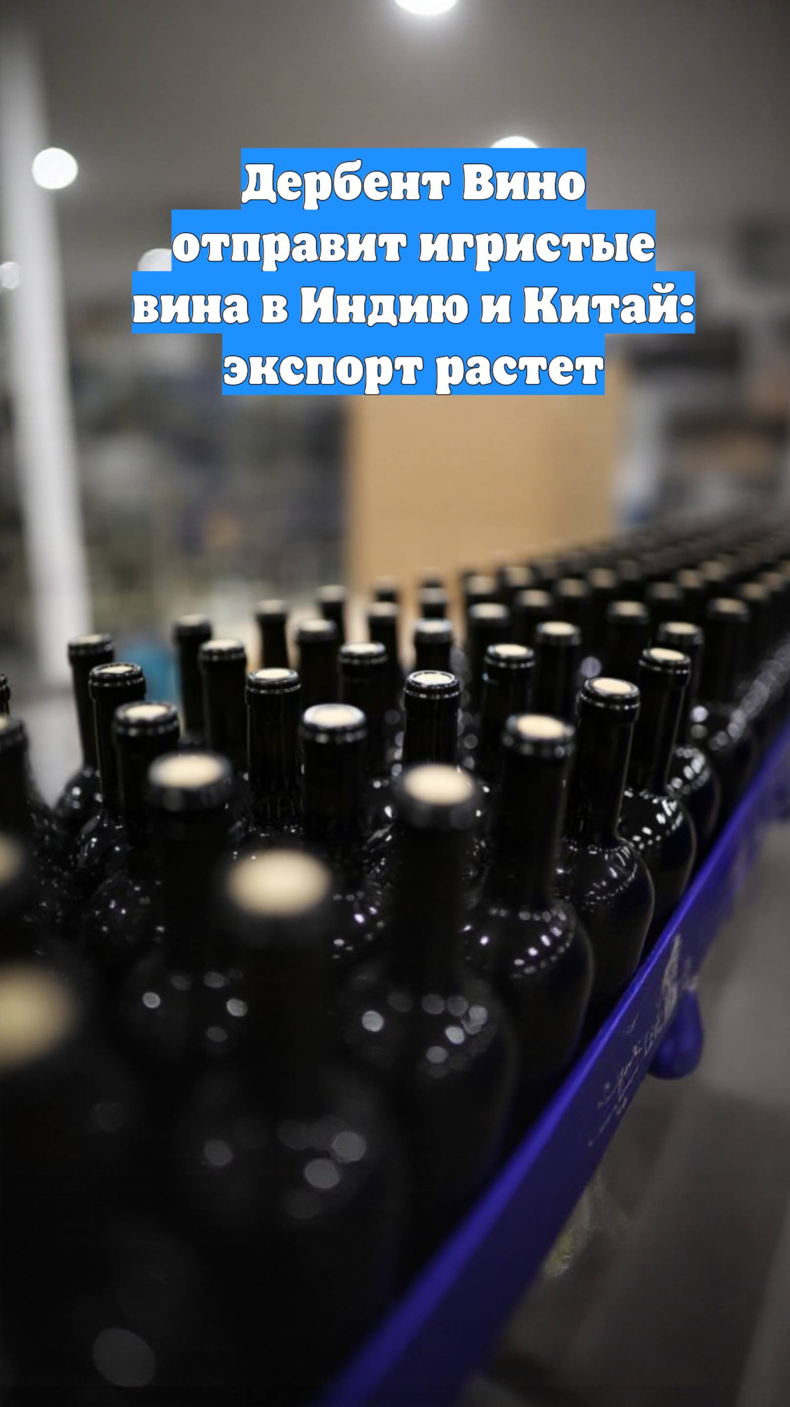 Дербент Вино отправит игристые вина в Индию и Китай: экспорт растет