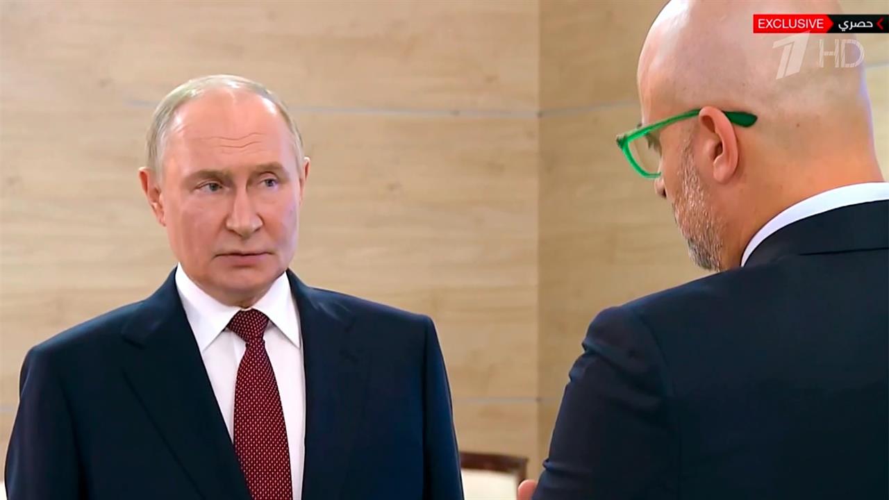 Владимир Путин дал интервью телеканалу Sky News Arabia