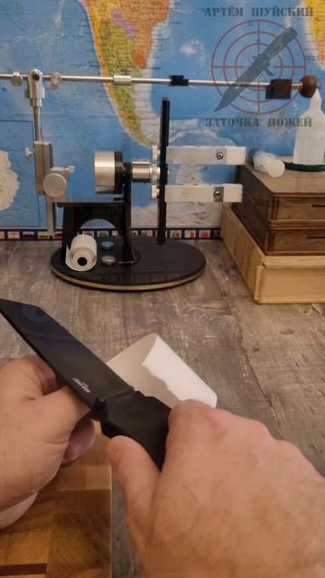 Складной нож Cold Steel Recon Tanto XL сталь AUS-8A. Заточка ножа на заточной системе Профиль К-03.