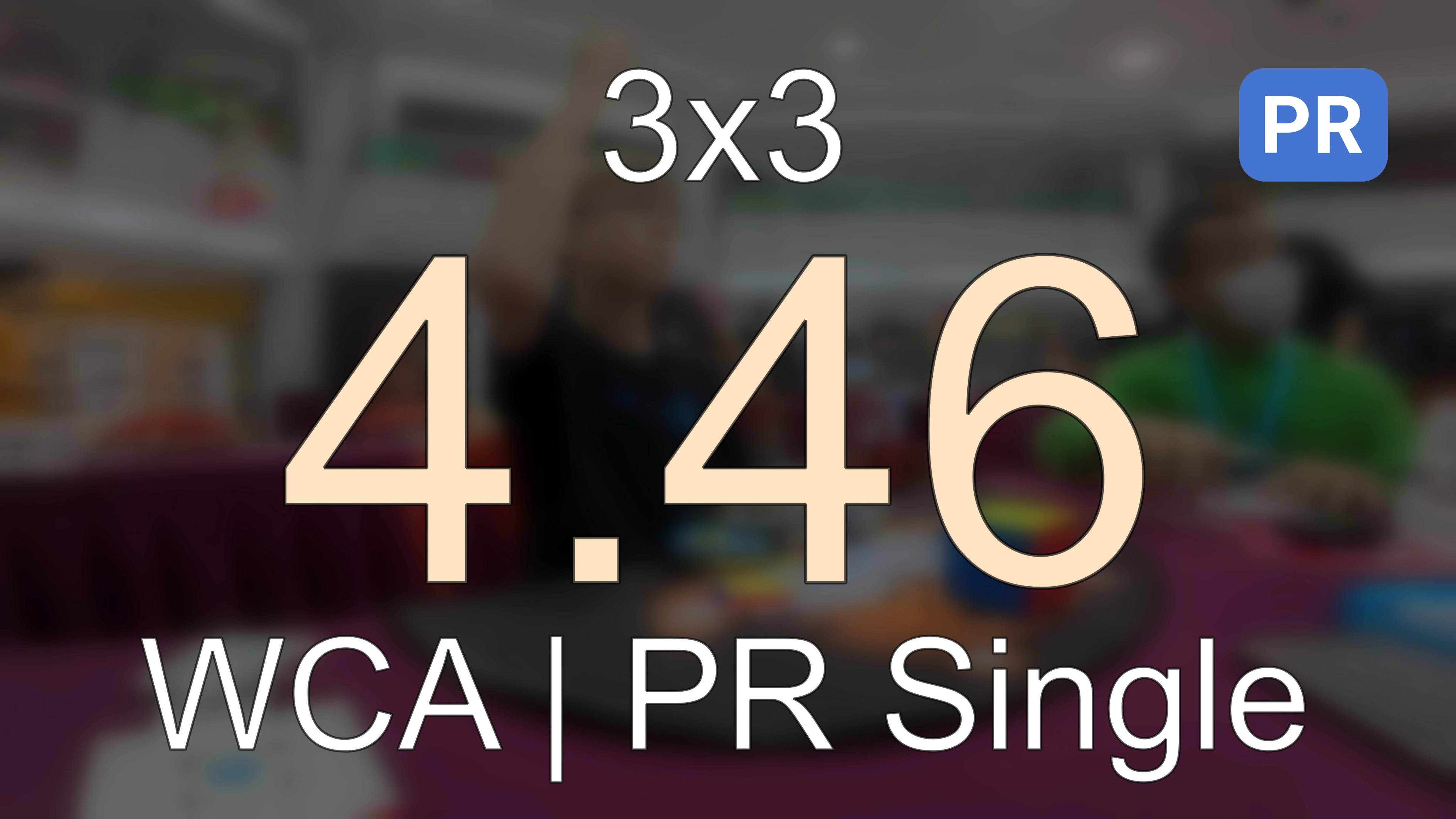 PR [4.46] 3x3 Single // One Shamelin Cube Open 2025