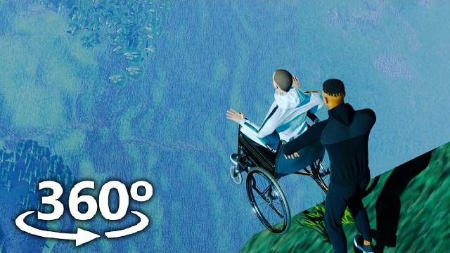 VR 360 Падение со скалы 4К