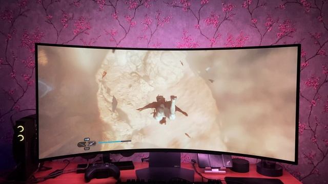 Монитор LG 45GS95QE-B с амбилайт. Star Wars Jedi Survivor