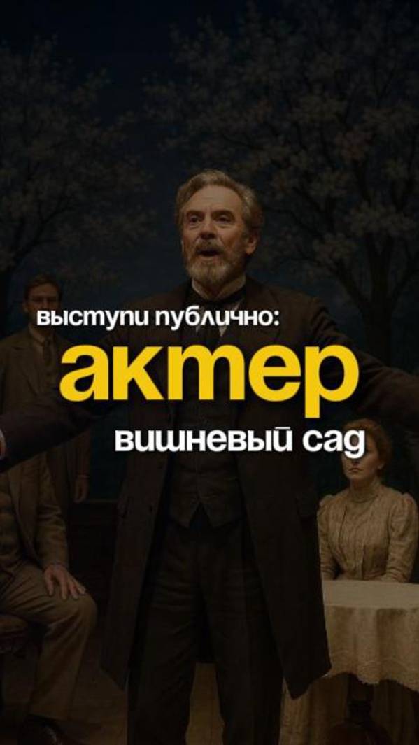 Выступи публично, как актер театра