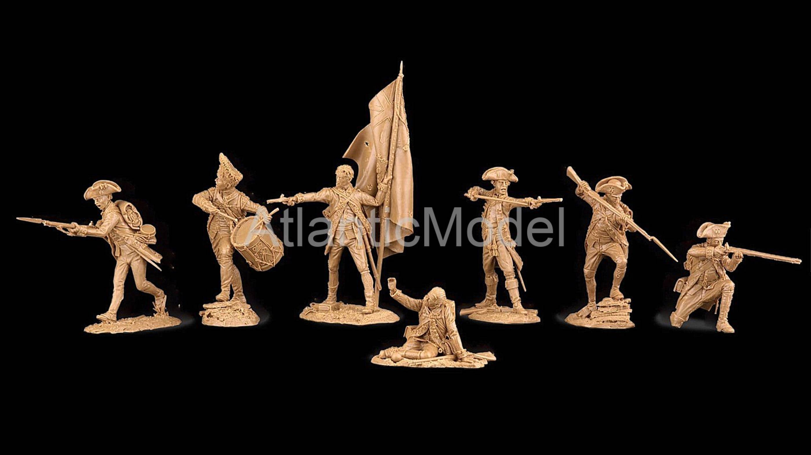 солдатики Plastic Platoon Британский 22-ой пехотный set 1 1775-1783 г. Независимость