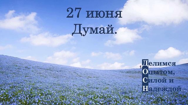 27 июня. Думай.
