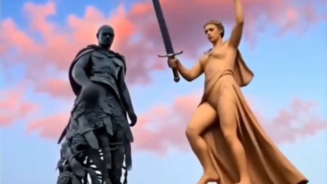 Наша великая страна Россия #ржев #россия #родина #мать #зовёт #волгоград #леонлим #скульптура #нейро