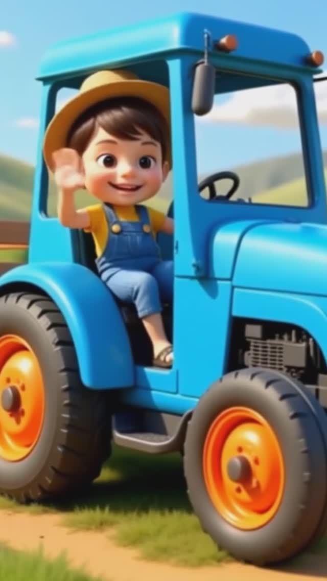 Синий трактор По полям | Учим овощи | Песенки и мультики для малышей, новый мультик уже на канале