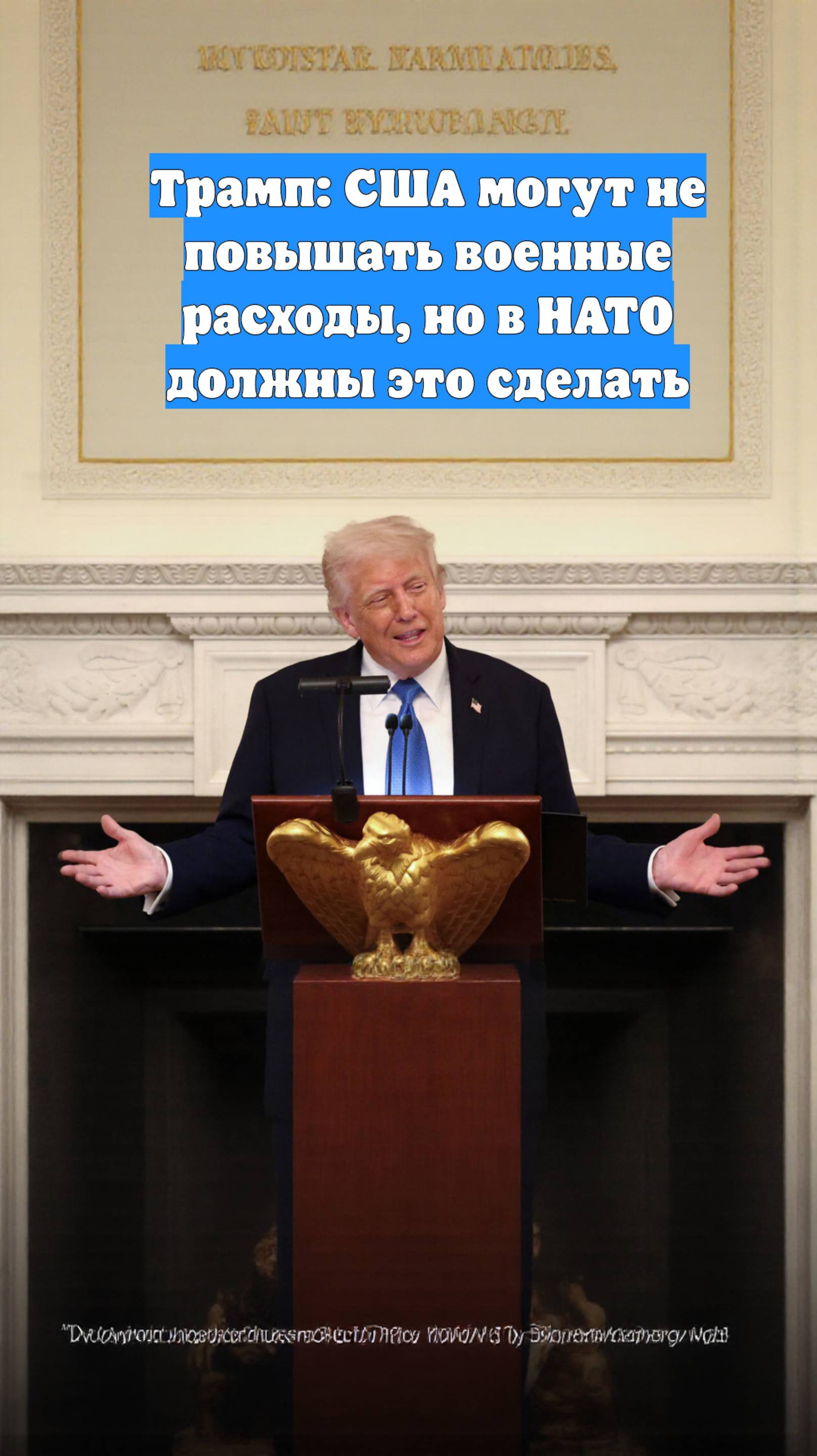 Трамп: США могут не повышать военные расходы, но в НАТО должны это сделать