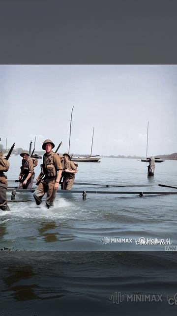 Анимация фото английских солдат (1945 год,Германия).
