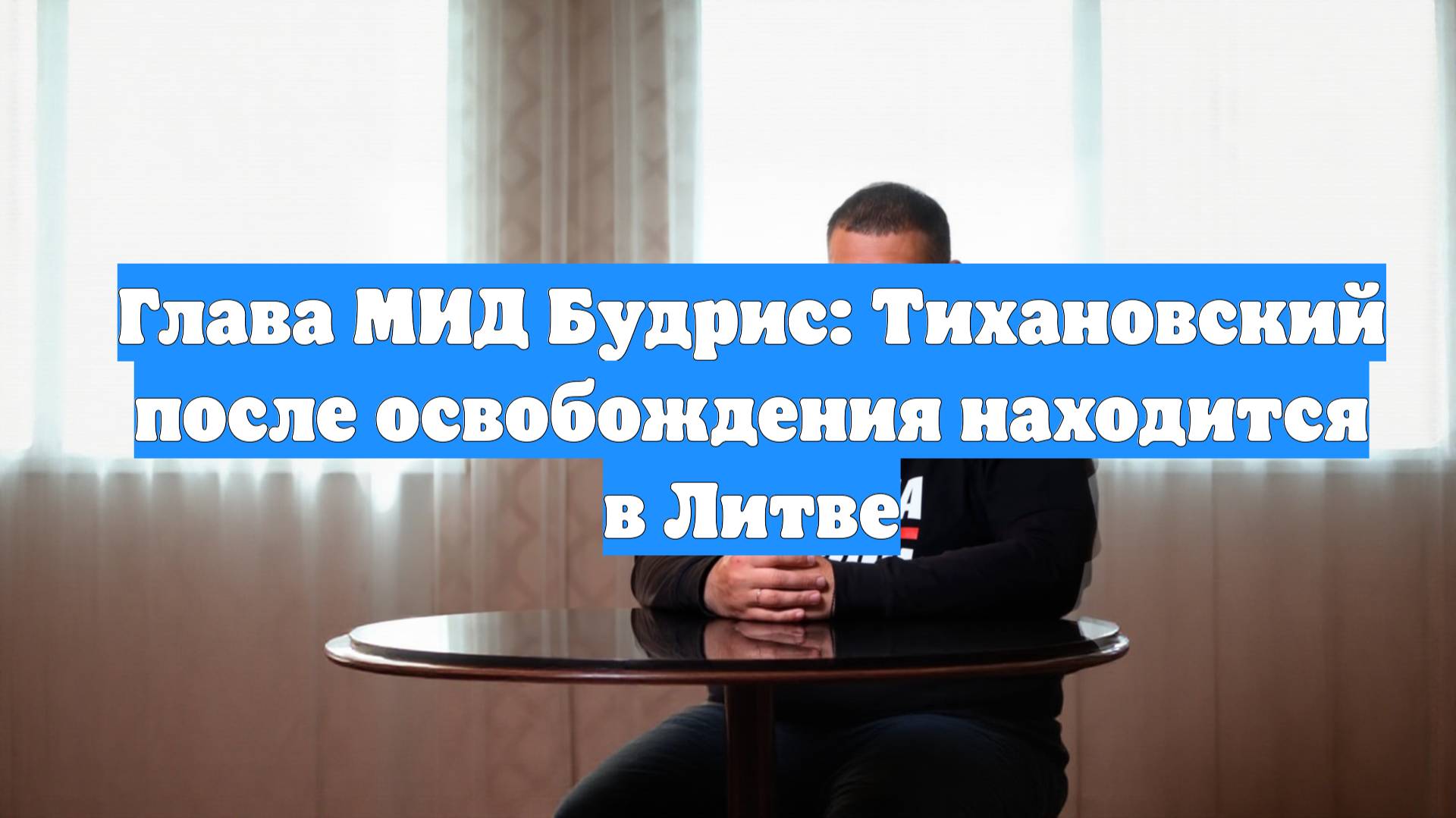 Глава МИД Будрис: Тихановский после освобождения находится в Литве