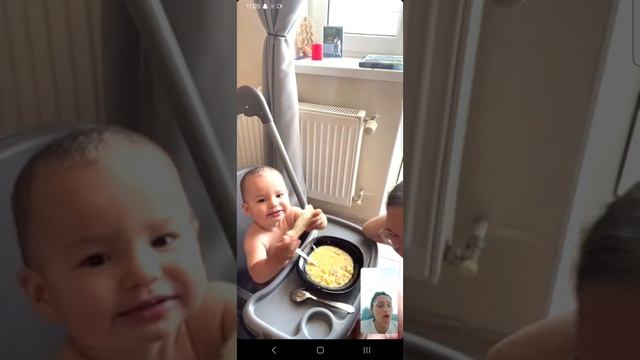 На видео связи с бабушкой Олей