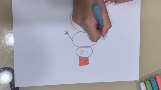 Рисунок снеговика