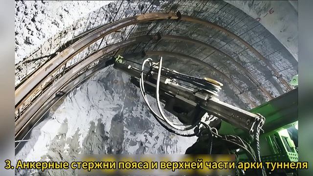 Процесс строительства туннеля с использованием платформы для распыления арочных анкеров Lanhi