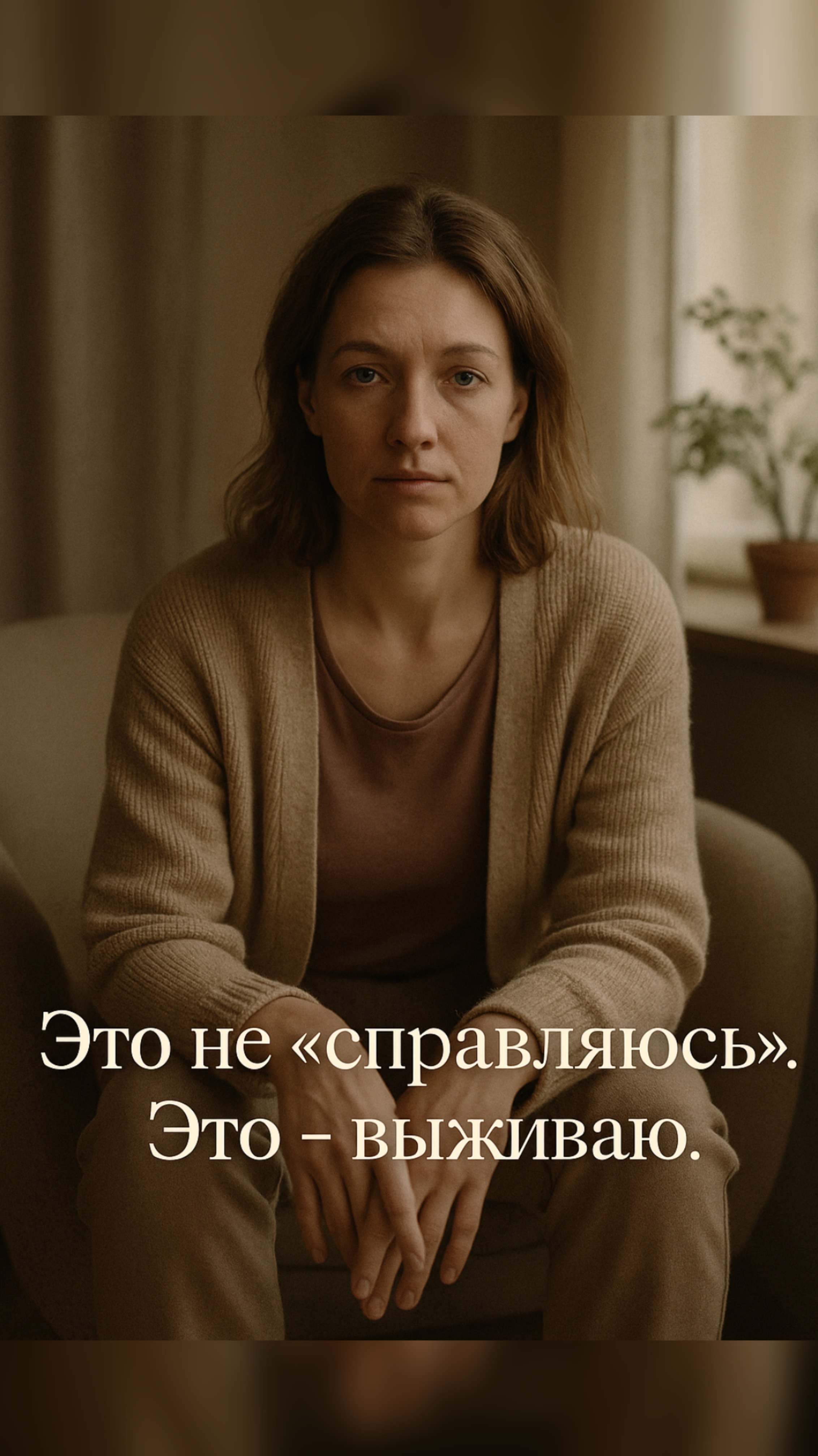 Это не «справляюсь». Это - выживаю.