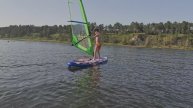 Часть 3 Обзор, 1 урок винсёрфинга #SUP-доска #SIRENA MALIBU с #парусом Kelpie 24 #САП #wind #sup