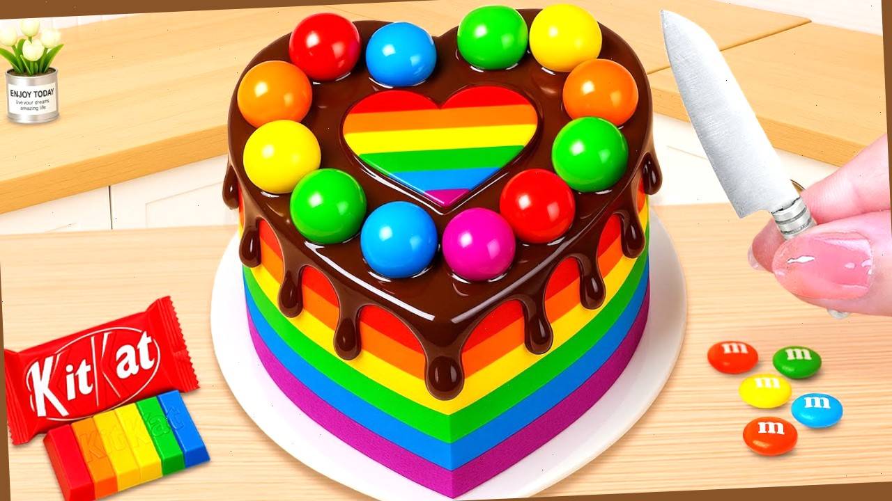 Мультики для малышей 🐙🔥 Радужный шоколадный торт в форме сердца 🍭🌈 Мультики для детей.