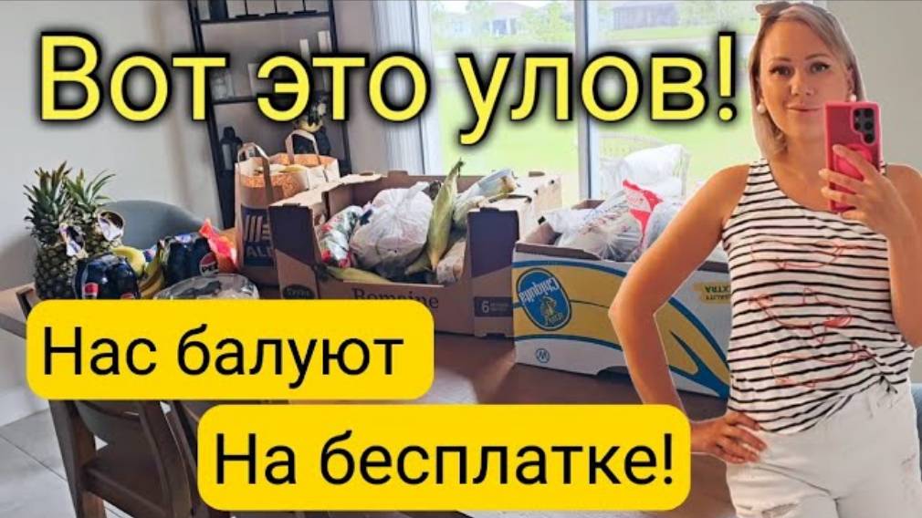Лиса в Америке. Распаковка шикарной бесплатки🥹Довели до слез. Деликатесы и много радости
