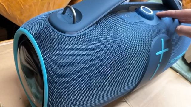 Колонка 450 Ватт Hopestar A86 синяя с Микрофоном Ручкой и ремнём 🔥 Видеоотчет Краснодар ✅