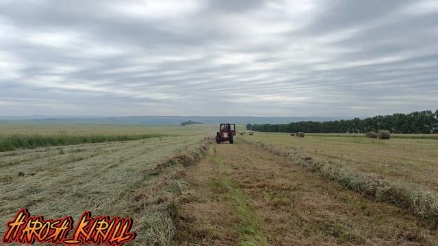 Работаю на Т-25 в поле. Пробую первый раз.