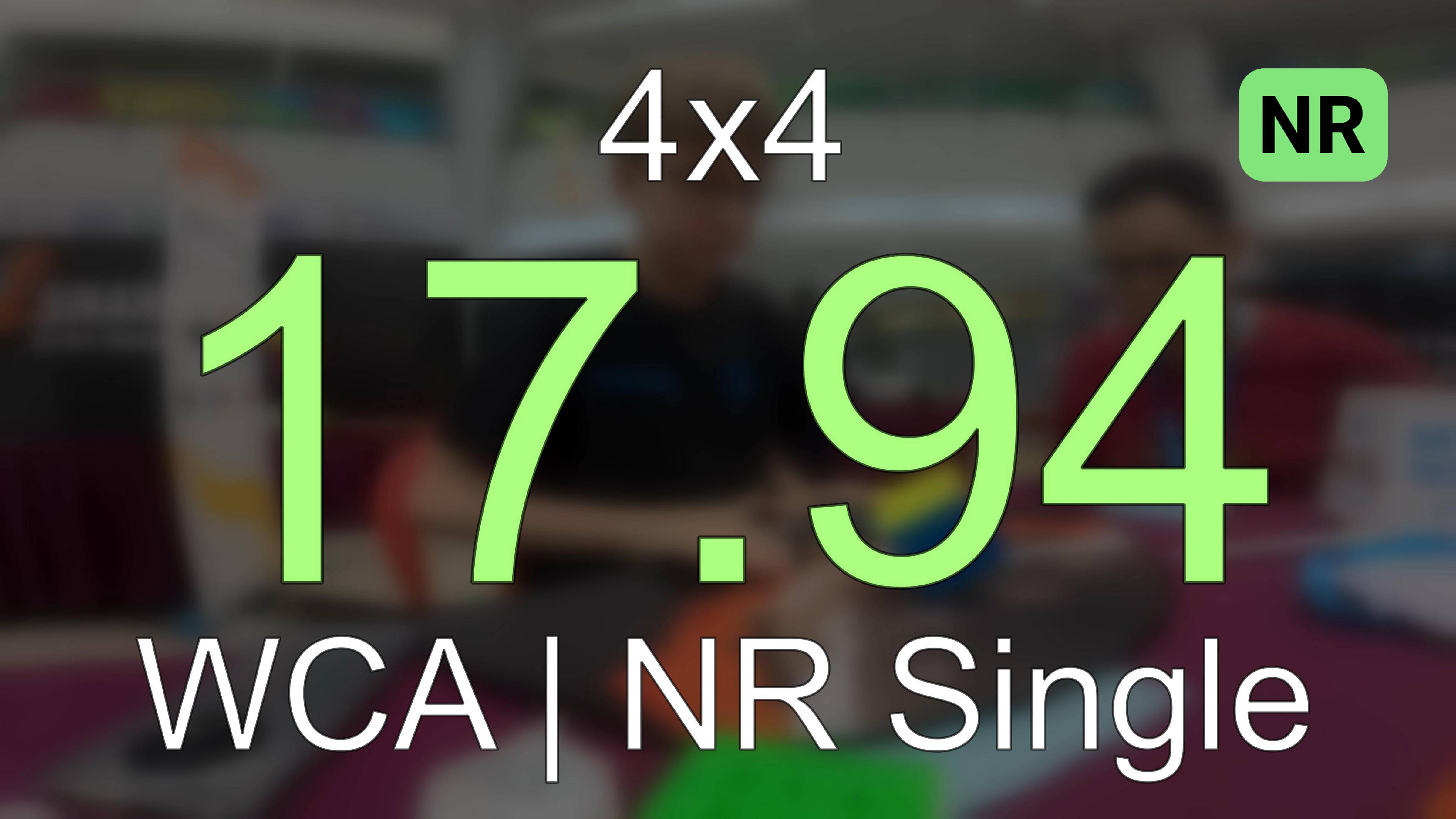 NR [17.94] 4x4 Single (WR6) // One Shamelin Cube Open 2025
