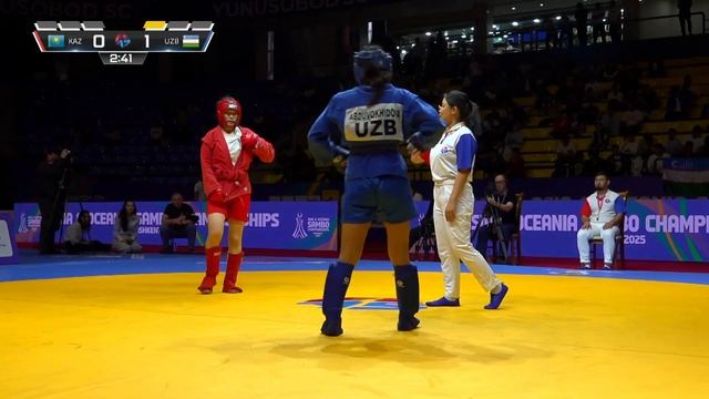 NABIYEVA (KAZ) vs ABDUVOHIDOVA (UZB). Asia & Oceania SAMBO Championships 2025