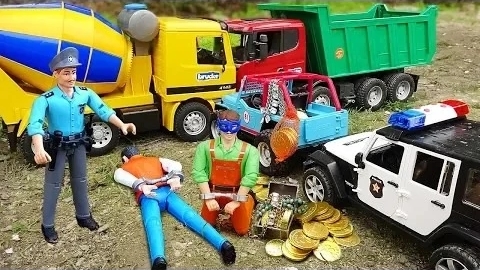 Полицейские машины Грузовик-джип с игрушечными транспортными средствами