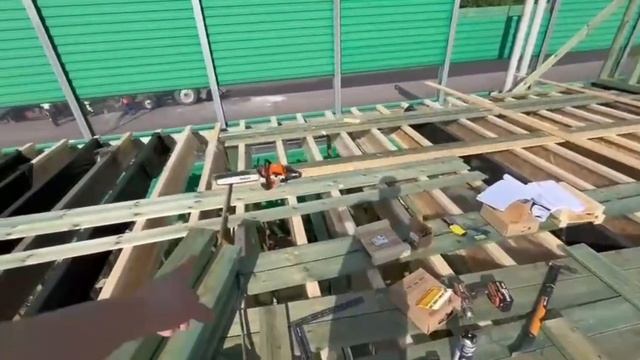 Перекрытие из деревянных двутавровых балок в каркасном доме, ч.3
