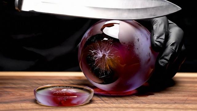 ASMR Нарезаем стеклянные ягоды!