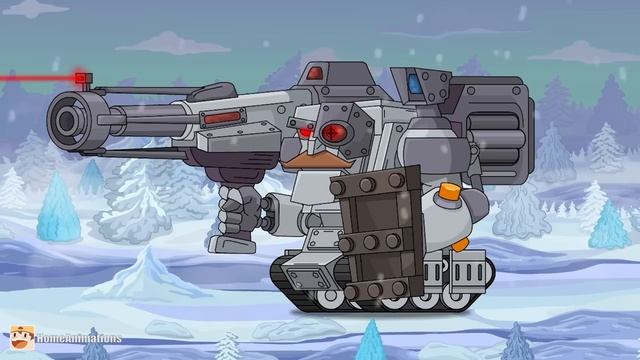 HomeAnimations – Мультики про танки  Модернизированные Робо-Сталины： РУКИ-СВЕРЛА И ПУШКА-УБИЙЦА vs Г