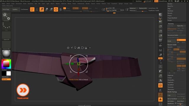 Creating a belt with a knot in Zbrush (720p)