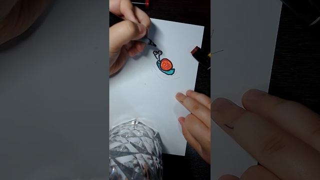 рисуем улитку Гери из мультика Спанч Боба
