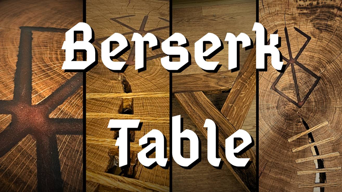 Эпоксидный стол из красного дуба в стиле Берсерк | ASMR Woodworking