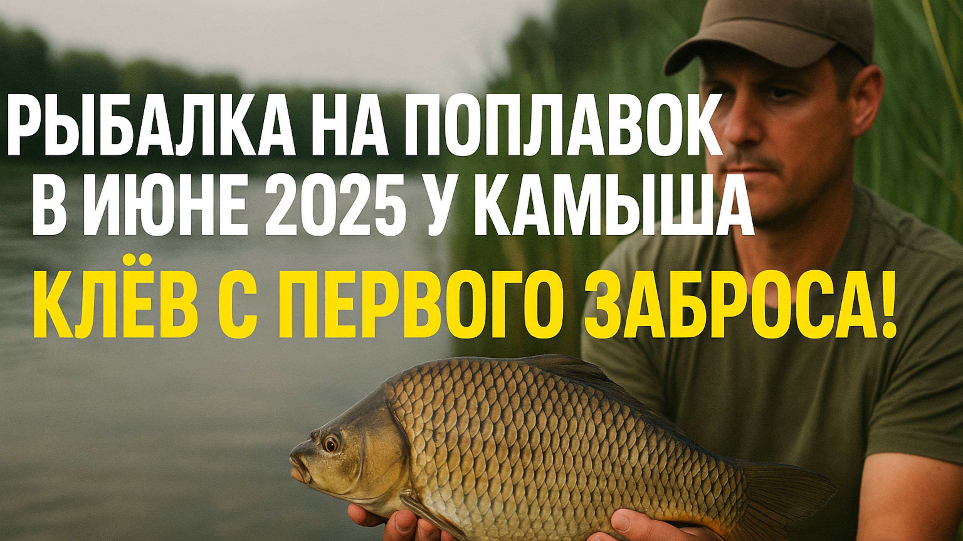 Рыбалка на поплавок в июне 2025 у камыша — клёв с первого заброса!