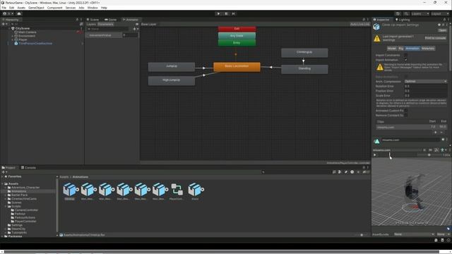 Динамическая система паркура Unity 3d Часть 26 (Добавление подъема и паркур действий) в Unity