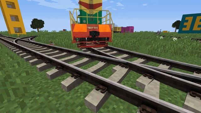 Я Построил железную дорогу в Минекрафт железная дорога, minecraft-23