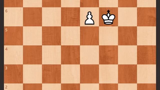 Как правильно остановить короля и пешку 1 королем