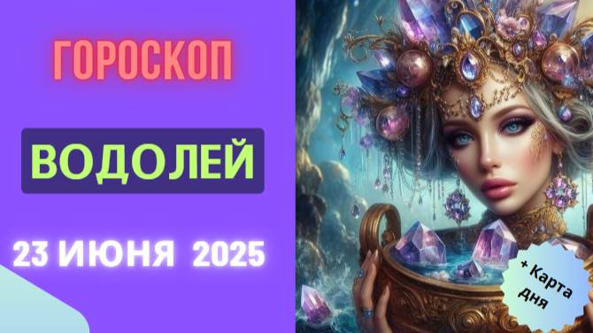 Гороскоп на 23 июня 2025 — Водолей: гороскоп на сегодня — вдохновение и нестандартные идеи!