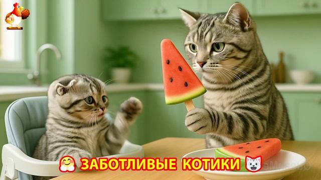 Заботливые котики спешат на помощь (97)