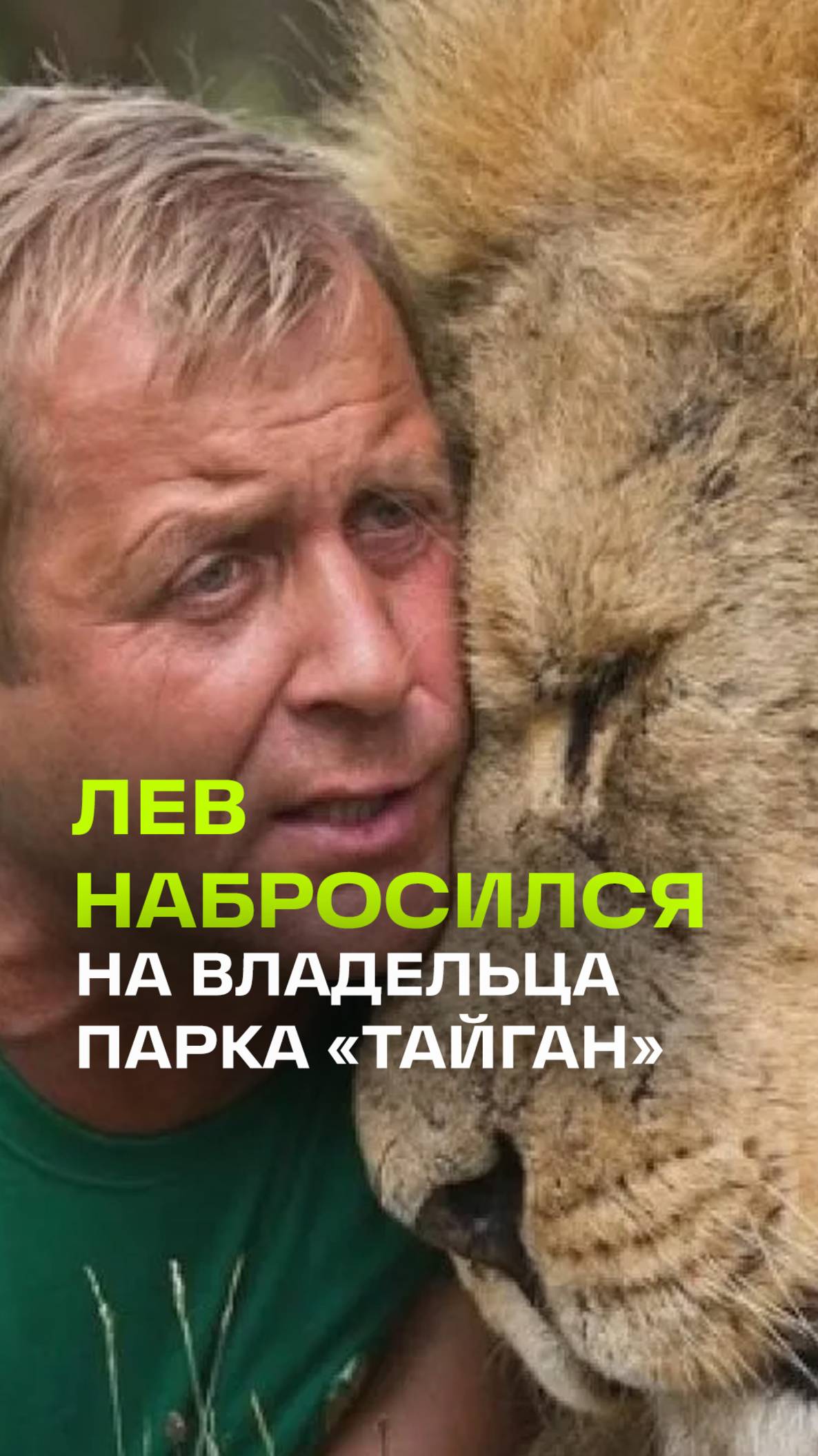 Лев набросился на владельца парка «Тайган» в Крыму