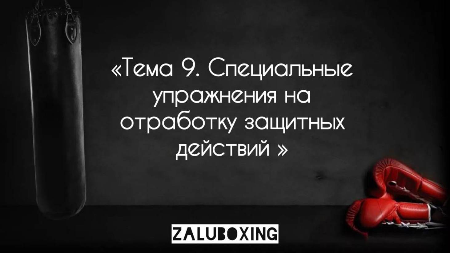 Тема 9. Специальные упражнения на отработку защитных действий