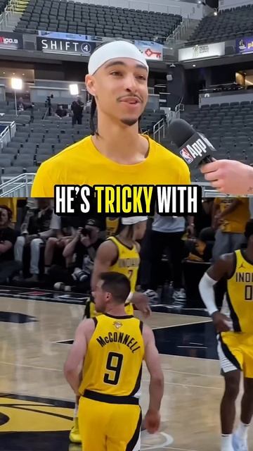 TJ McConnell has his own style of plays  #nbafinals